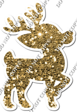 Sparkle Gold Reindeer Silhouette w/ Variants