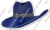 Navy Blue Fedora / Silver Rim w/ Variant