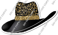 Black & Cheetah Fedora / Gold Rim w/ Variant