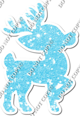 Sparkle Baby Blue Reindeer Silhouette w/ Variants