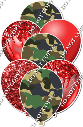 Red & Camo Balloon Bundle