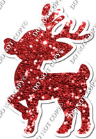 Sparkle Red Reindeer Silhouette w/ Variants