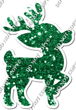 Sparkle Green Reindeer Silhouette w/ Variants