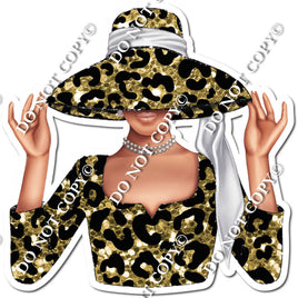 Gold Leopard - Light Skin Tone Woman in Fancy Hat w/ Variants