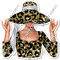 Gold Leopard - Light Skin Tone Woman in Fancy Hat w/ Variants