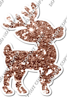 Sparkle Rose Gold Reindeer Silhouette w/ Variants