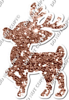 Sparkle Rose Gold Reindeer Silhouette w/ Variants