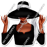 Black - Dark Skin Tone Woman in Fancy Hat w/ Variants