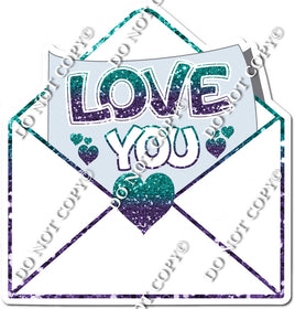 Teal & Purple Ombre Envelope w/ Variants