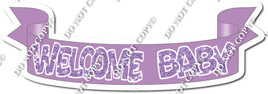 Sparkle Lavender - Welcome Baby Banner w/ Variants
