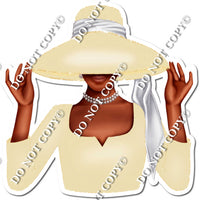 Champagne - Dark Skin Tone Woman in Fancy Hat w/ Variants