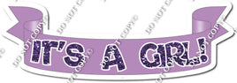 Sparkle Purple - It's a Girl - Lavender Banner w/ Variants