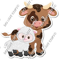 Brown Cow with White Lamb w/ Variants