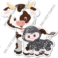 White Spotted Cow with Silver Lamb w/ Variants