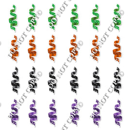 24 pc Sparkle - Lime, Orange, Black, Purple Streamers