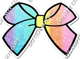 Pastel Rainbow Sparkle Bow