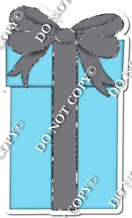 Baby Blue and Silver Present