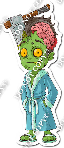 Zombie with Hatchet in Head