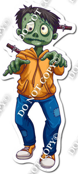 Zombie with knife in his Back