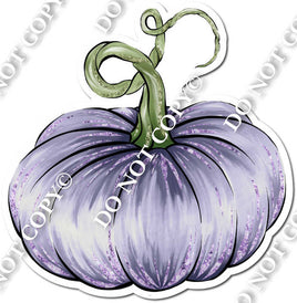 Purple Sparkle Flat Pumpkin Yard Cards