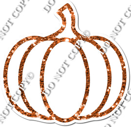 Orange Sparkle Outlined Pumpkin