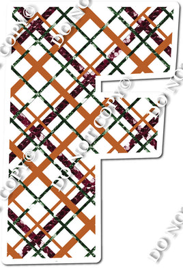 Plaid Seasonal Letter F