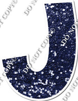 23.5" KG Individual Navy Blue Sparkle - Alphabet Pieces