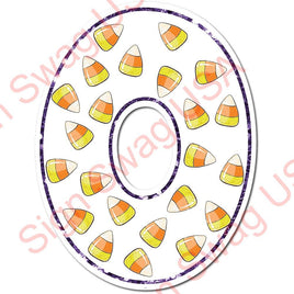 Halloween Letter O Candy Corn