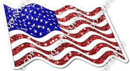 Sparkle American Flag Wavy