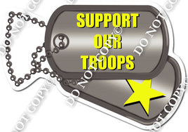 Support Our Troops Dog Tags
