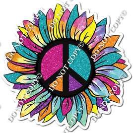 Multi Color Peace Sign Flower w/ Variants