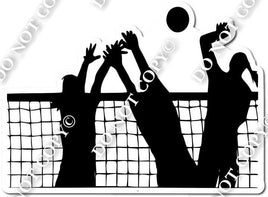 Volleyball Girls Spiking