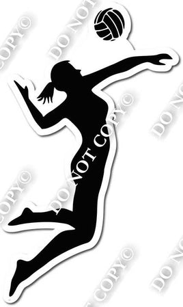 Volleyball Girl Serving