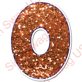 Halloween Letter O Orange Sparkle