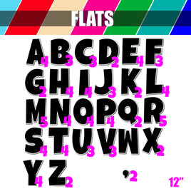 Flat - 12" LG 86 pc - Alphabet Sets