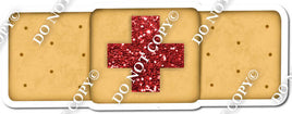 Red Sparkle Cross Bandage