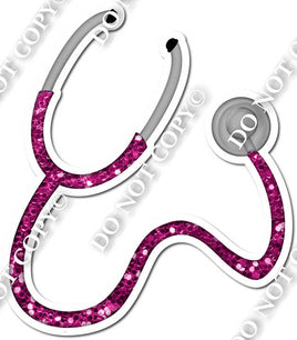 Hot Pink Sparkle Stethoscope