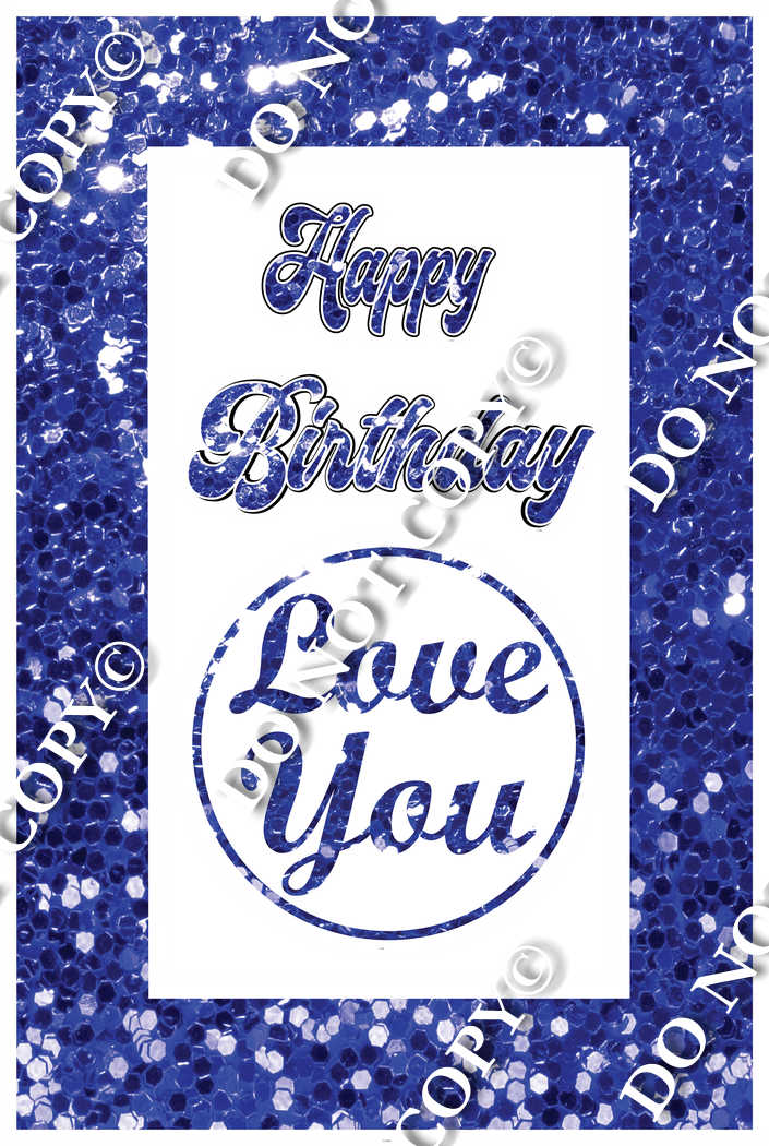 4 pc Photo Frame - Sparkle Blue Vertical Frame - Frame021| Sign Swag USA