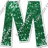 18" KG Individual Green Sparkle - Alphabet Pieces