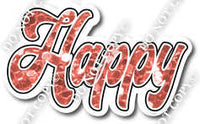 Happy for Sparkle Coral Vertical Frame Yard Cards