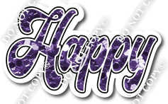 Happy for Sparkle Purple Vertical Frame