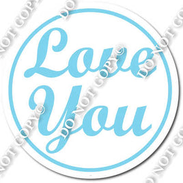 Love You for Flat Baby Blue Frame