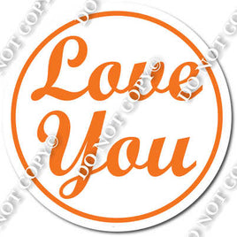 Love You for Flat Orange Frame