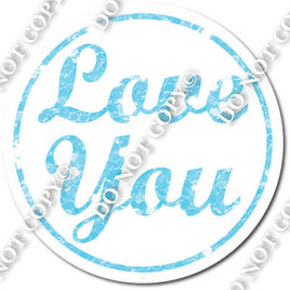 Love You for Sparkle Baby Blue Vertical Frame