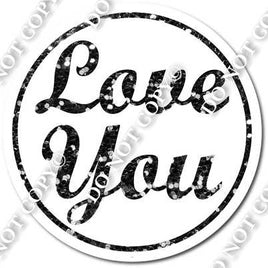 Love You for Sparkle Black Vertical Frame