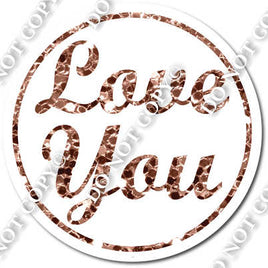 Love You for Sparkle Rose Gold Vertical Frame