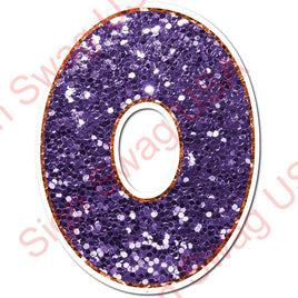 Halloween Letter O Purple Sparkle