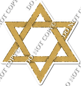 Star of David Gold Sparkle