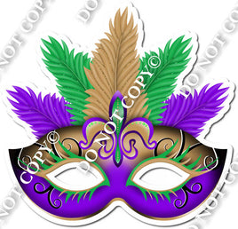 Mardi Gras Mask w/ Multiple Colors