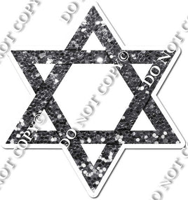 Star of David Full Silver Sparkle